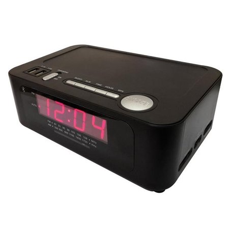 SONNET INDUSTRIES Sonnet Industries R-1212 Wireless Charging Clock Radio with 2 USB Charging Ports R-1212